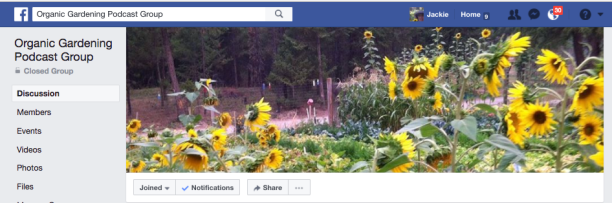 Organic Gardener Podcast Facebook Group