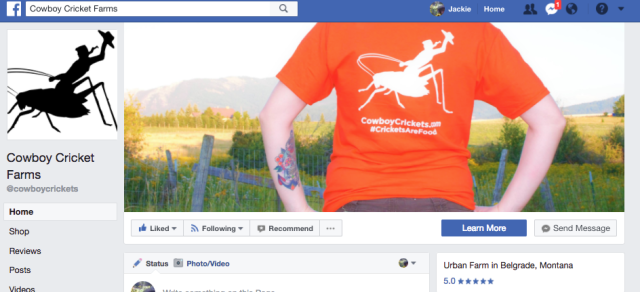Cowboy Crickets Facebook Page